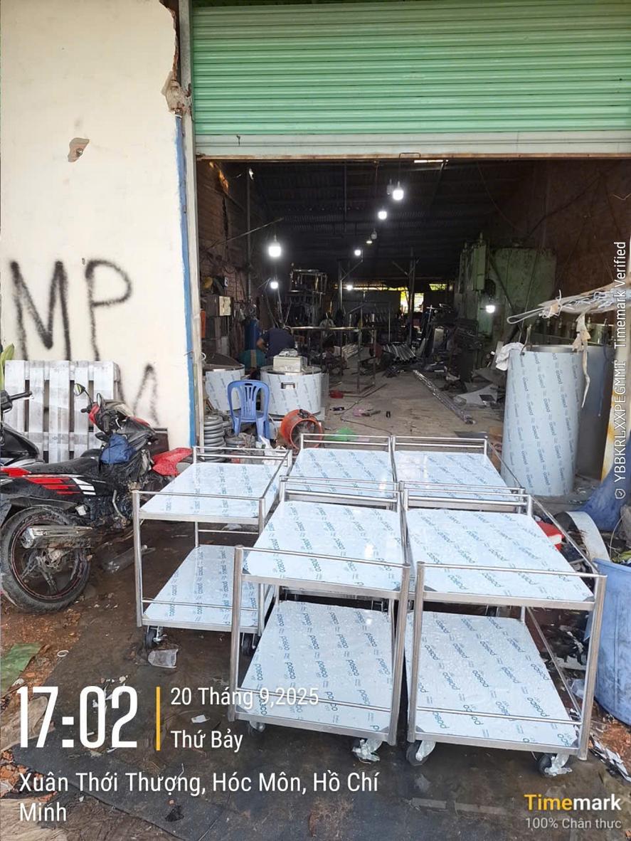 Năng lực xưởng: CNC – chấn – hàn – đánh bóng; chứng chỉ ISO 9001:2015.