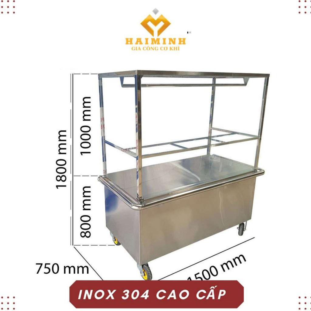 Xe đẩy inox bán hàng rong