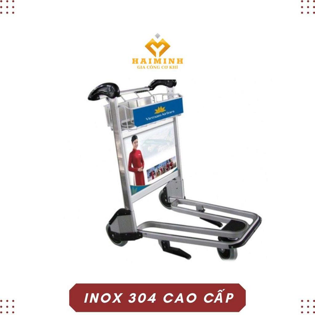 Xe đẩy hành lý inox