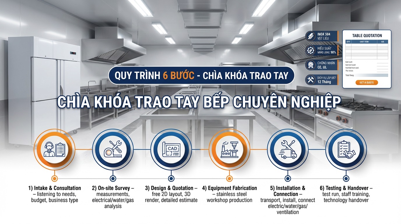 Báo Giá Thi Công Bếp Công Nghiệp (Tham Khảo 2026)