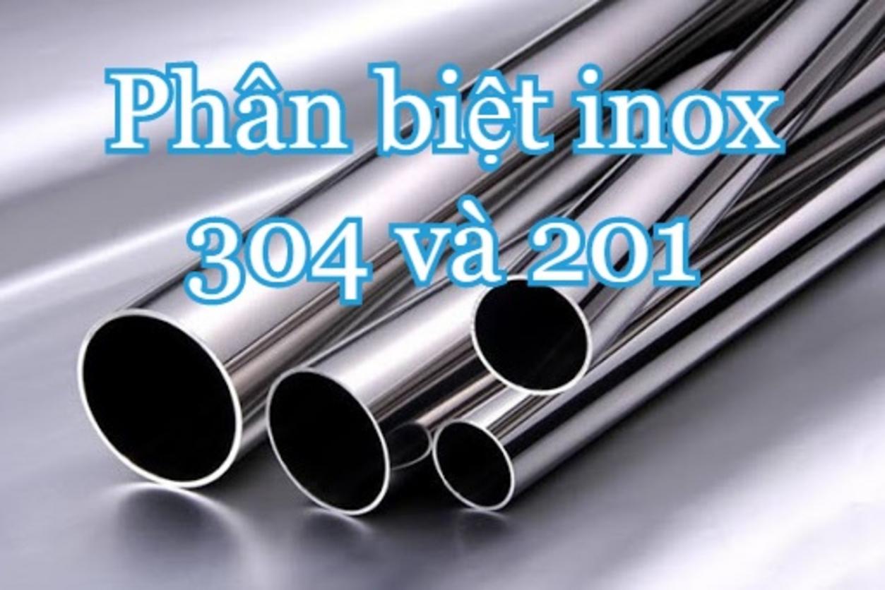 So sánh kỹ thuật điển hình giữa inox 304 và 201 (giá trị tham khảo).
