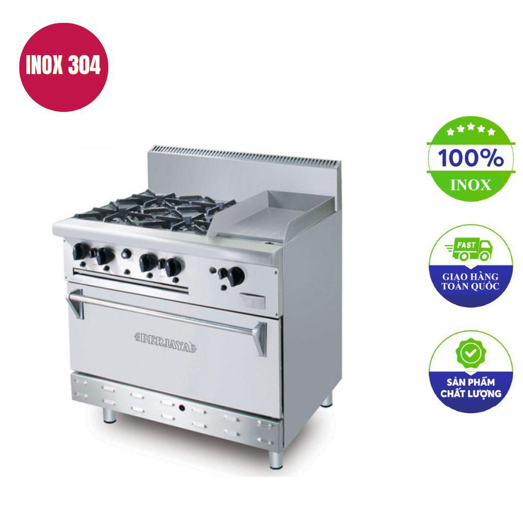 Bếp âu 4 họng có lò nướng và chiên Berjaya OB4GG1BWOL