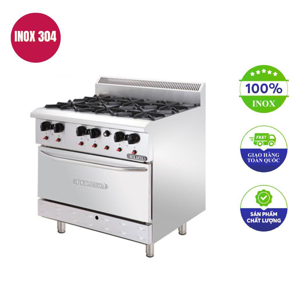 Bếp âu 6 họng có lò nướng Berjaya DRO6-17