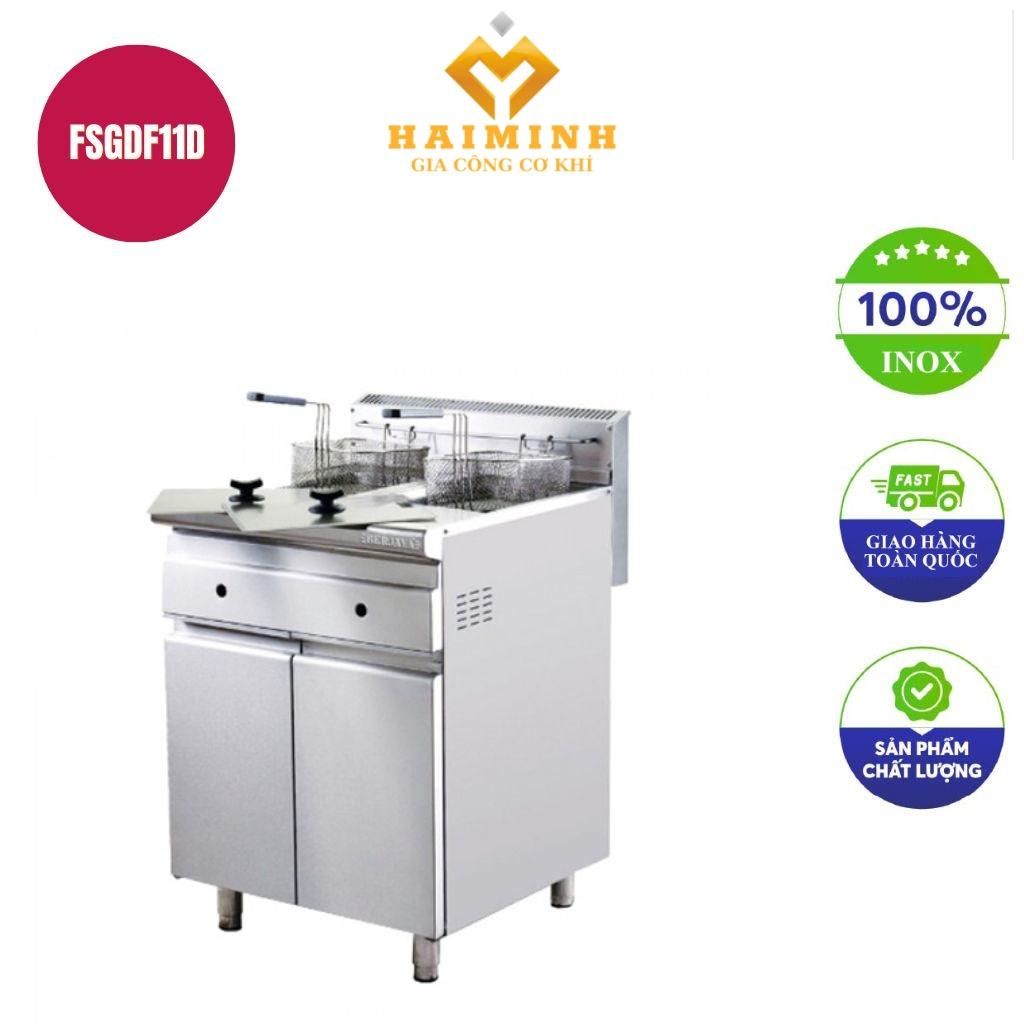 Bếp chiên nhúng đôi dùng gas có chân đứng FSGDF11D