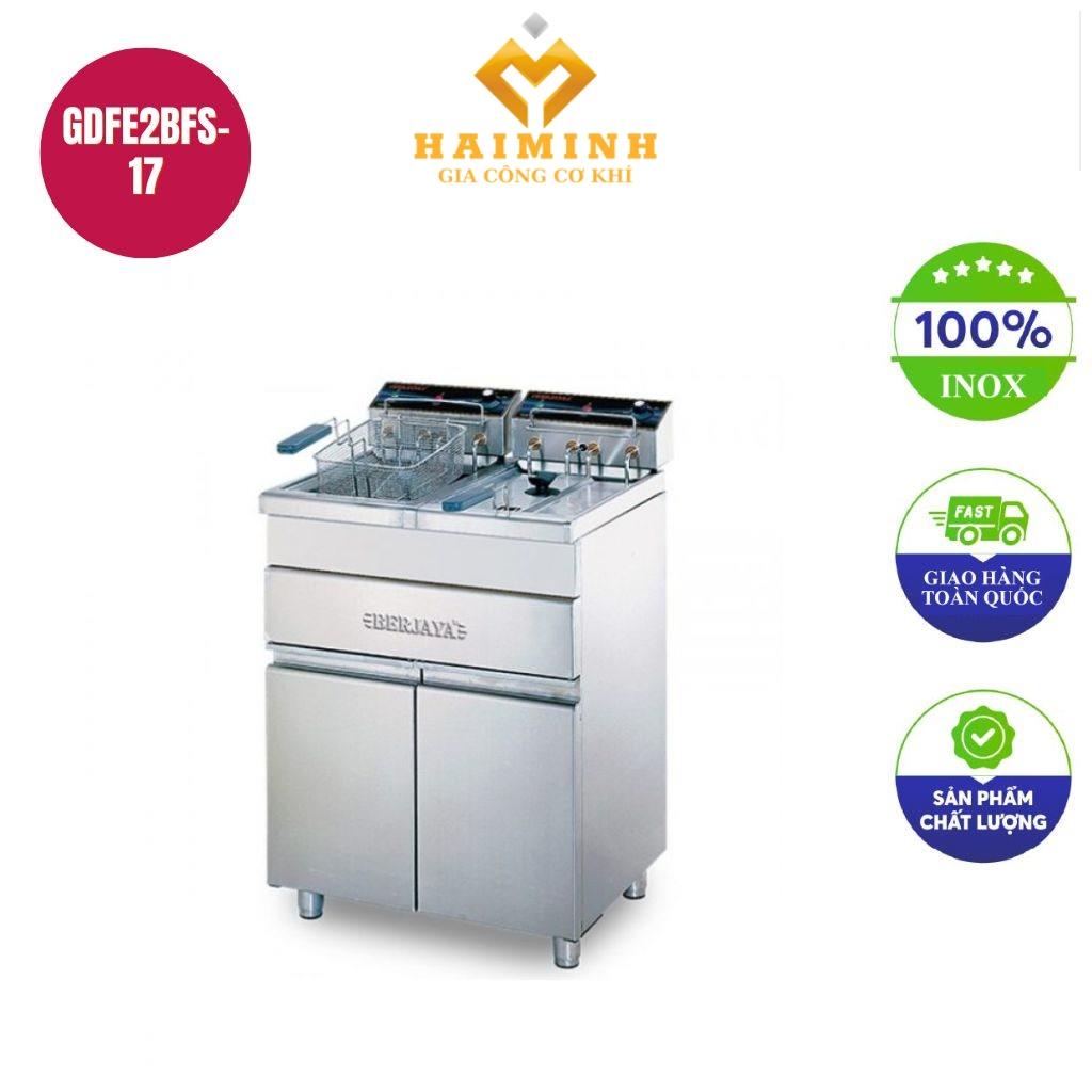 Bếp chiên nhúng đôi dùng gas có chân đứng GDFE2BFS-17