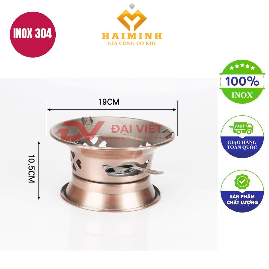 bếp cồn inox tròn 19x10.5cm