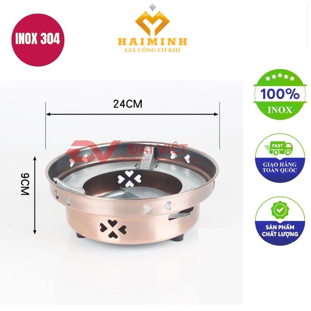 bếp cồn inox tròn 24x9cm