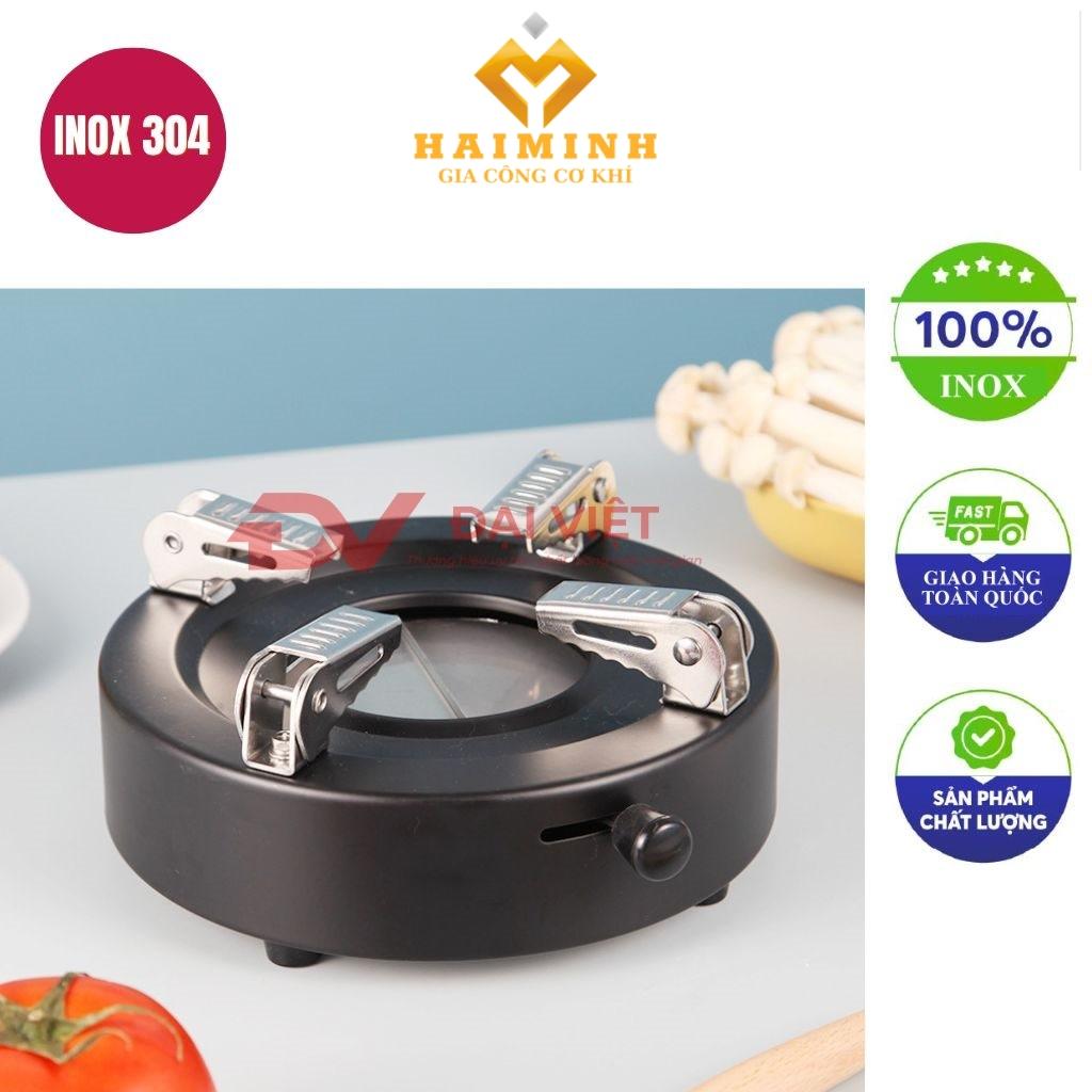 bếp cồn inox tròn màu đen 18cm