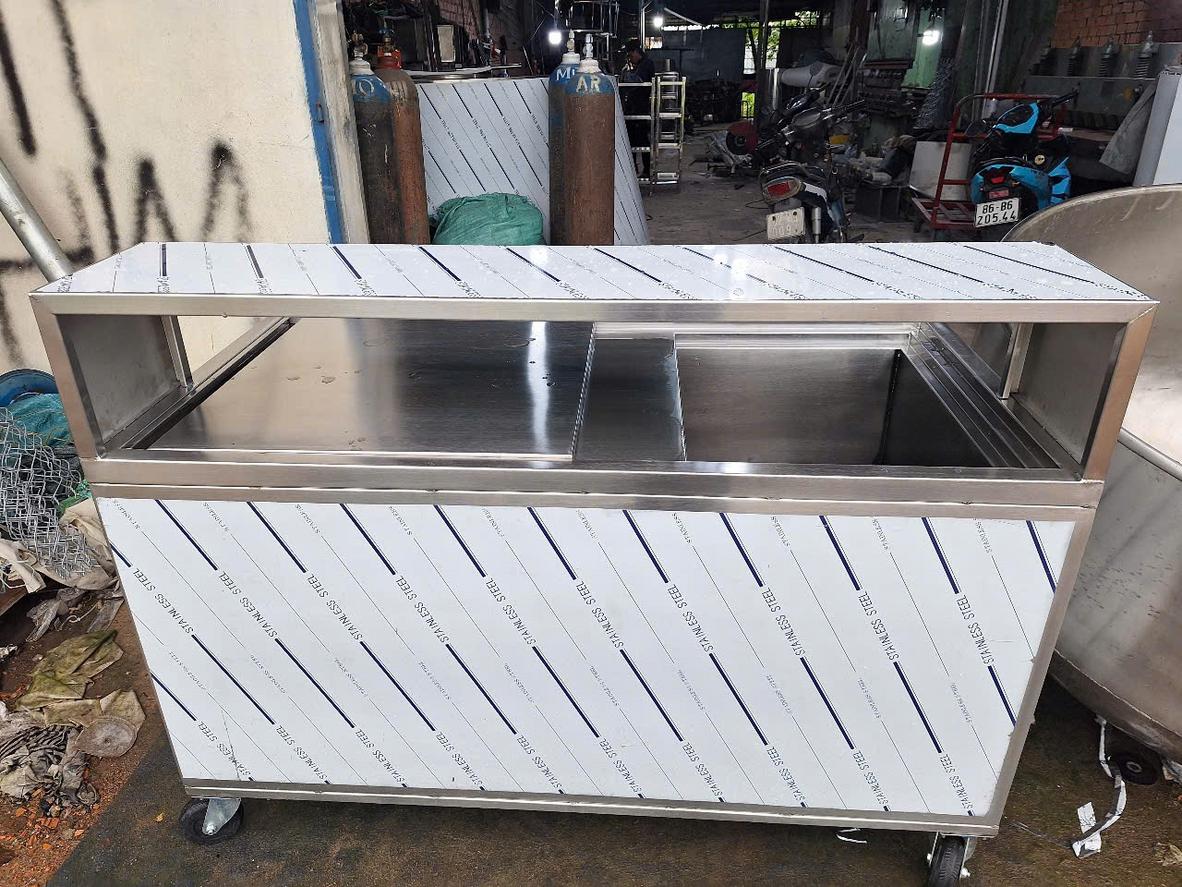 Thiết bị bếp inox đạt tiêu chuẩn vệ sinh.