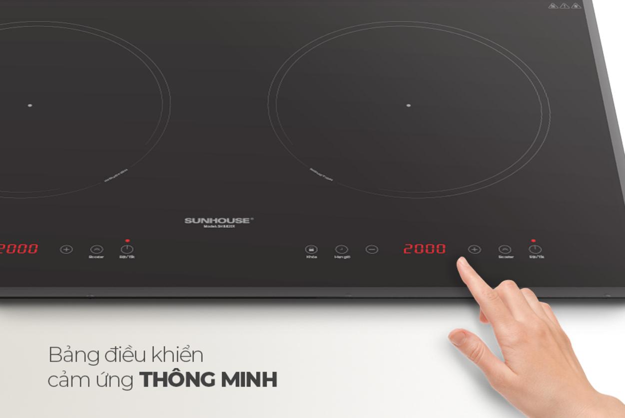 Hiệu suất nấu cao với 2 vùng nấu 1800W — phù hợp cho giờ cao điểm trong nhà hàng.