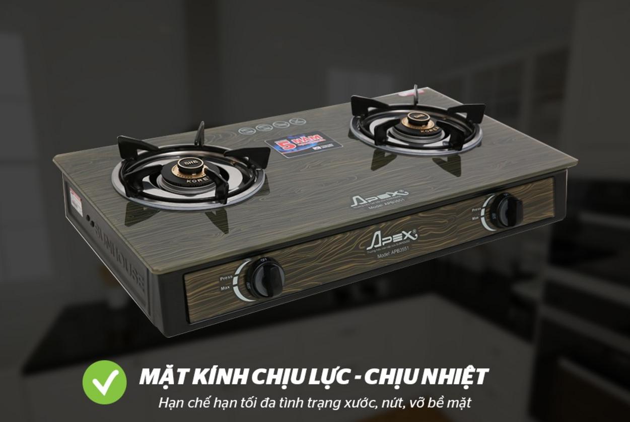 Bếp ga dương kính cao cấp Apex APB3551