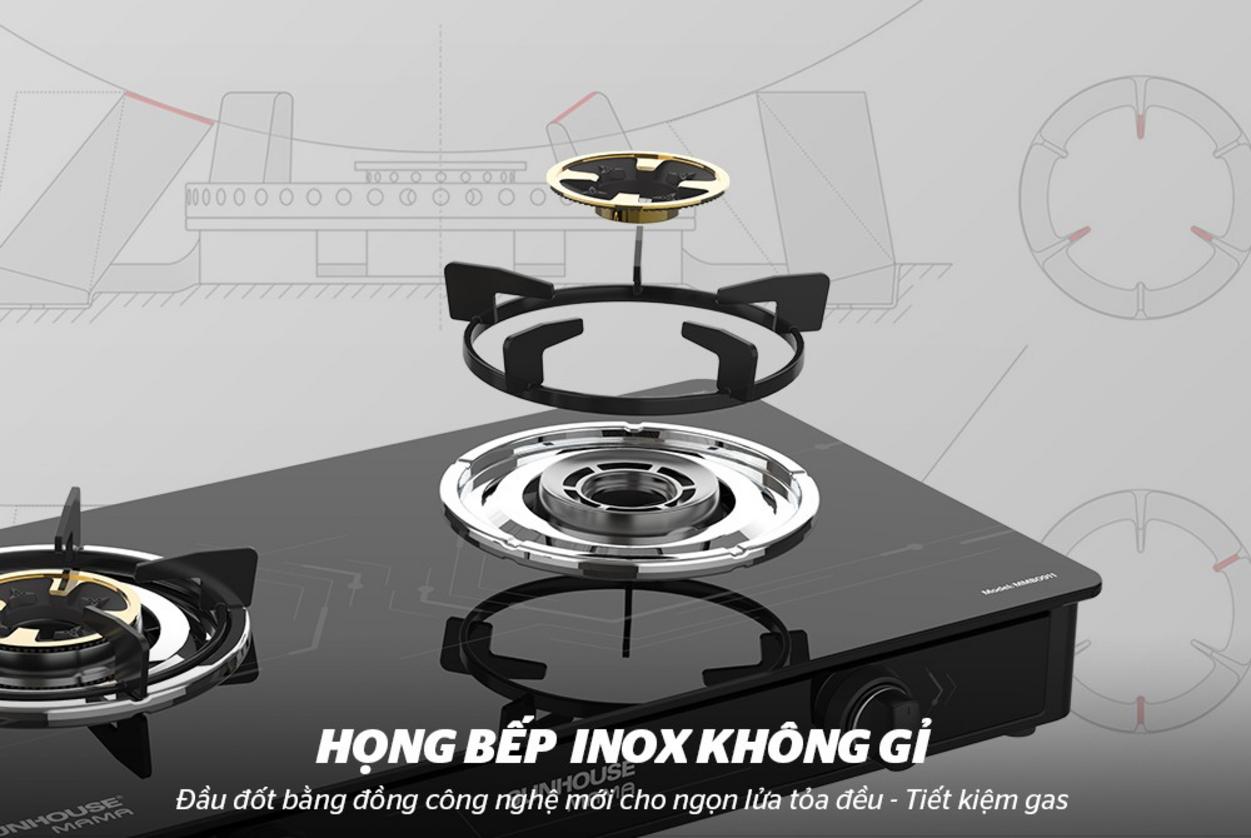 Hình ảnh thực tế Bếp gas dương kính Sunhouse SHB31032-V cung cấp bởi Cơ Khí Hải Minh.