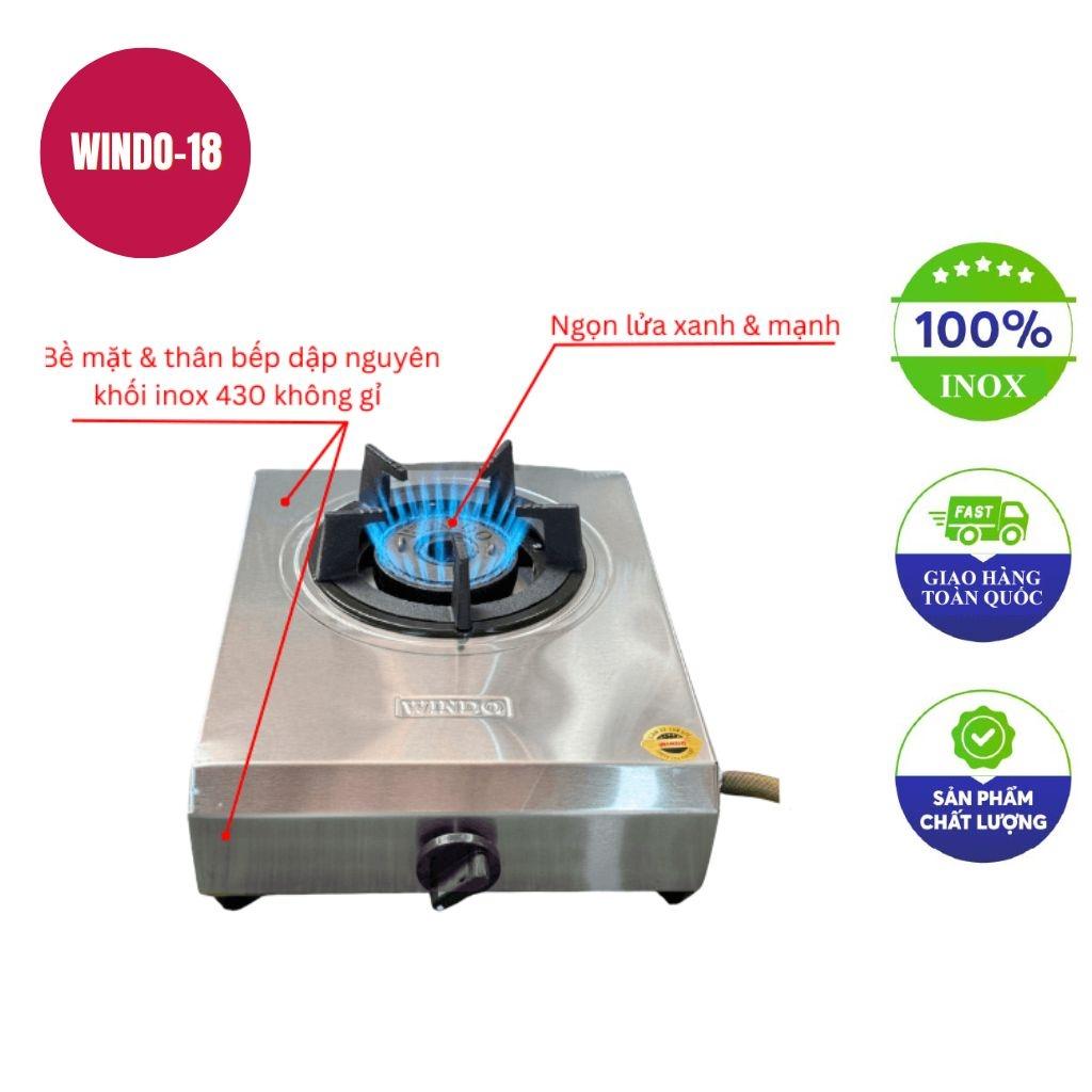 Bếp gas khè công nghiệp 1 lò WINDO-18