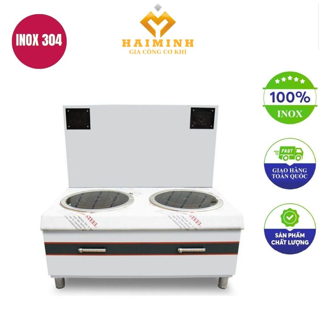 Bếp hầm đôi điện từ 12kw mặt phẳng kính tròn 1200x800x550mm