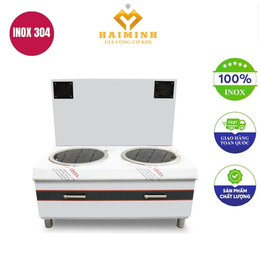 Bếp hầm đôi điện từ 15kw mặt phẳng kính tròn 1200x800x550mm