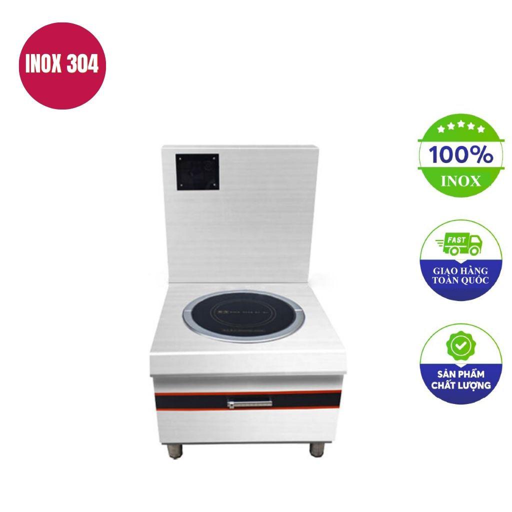 Bếp hầm đơn điện từ 15kw mặt phẳng kính tròn 700x800x550mm