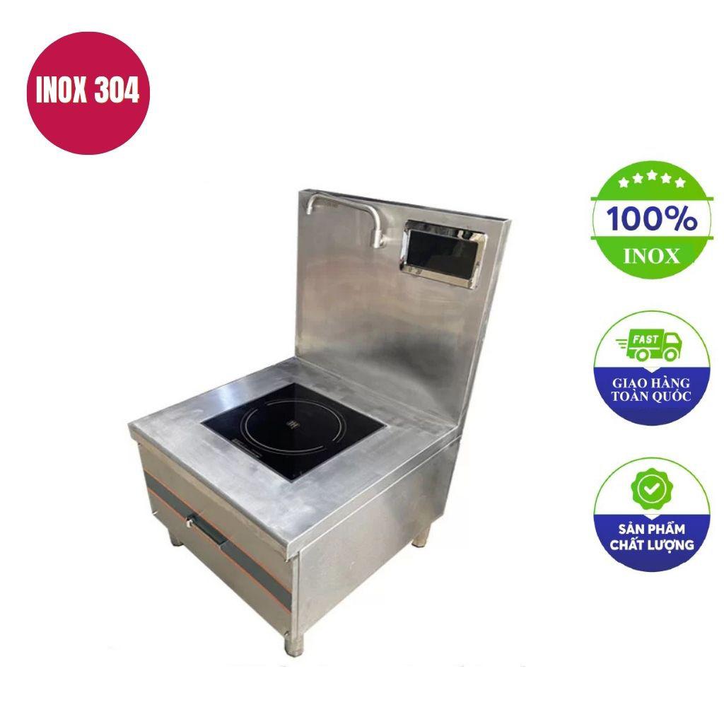 Bếp hầm đơn điện từ 15kw mặt phẳng kính vuông 800x800x450mm