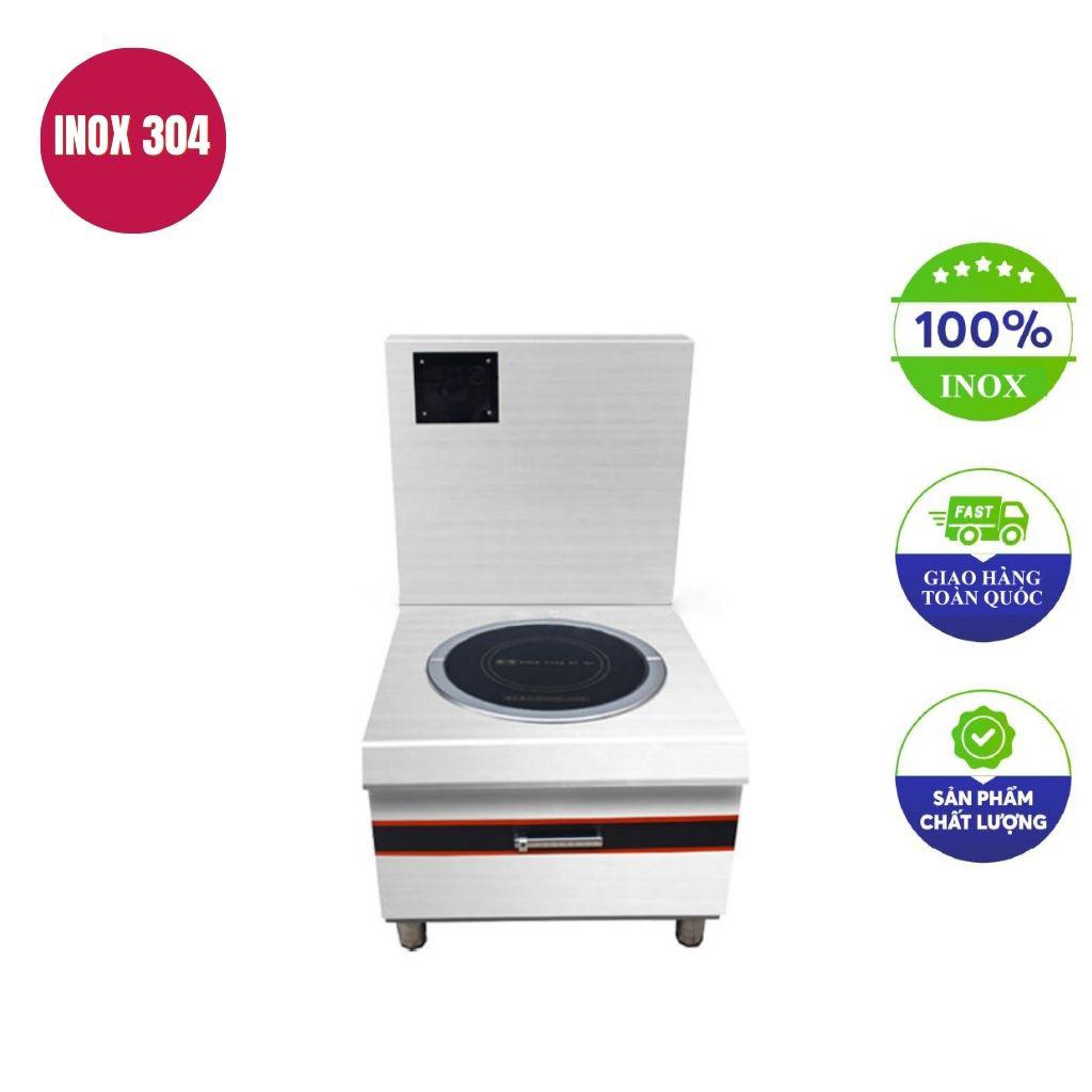 Bếp hầm đơn điện từ 8kw mặt phẳng kính tròn 600x700x550