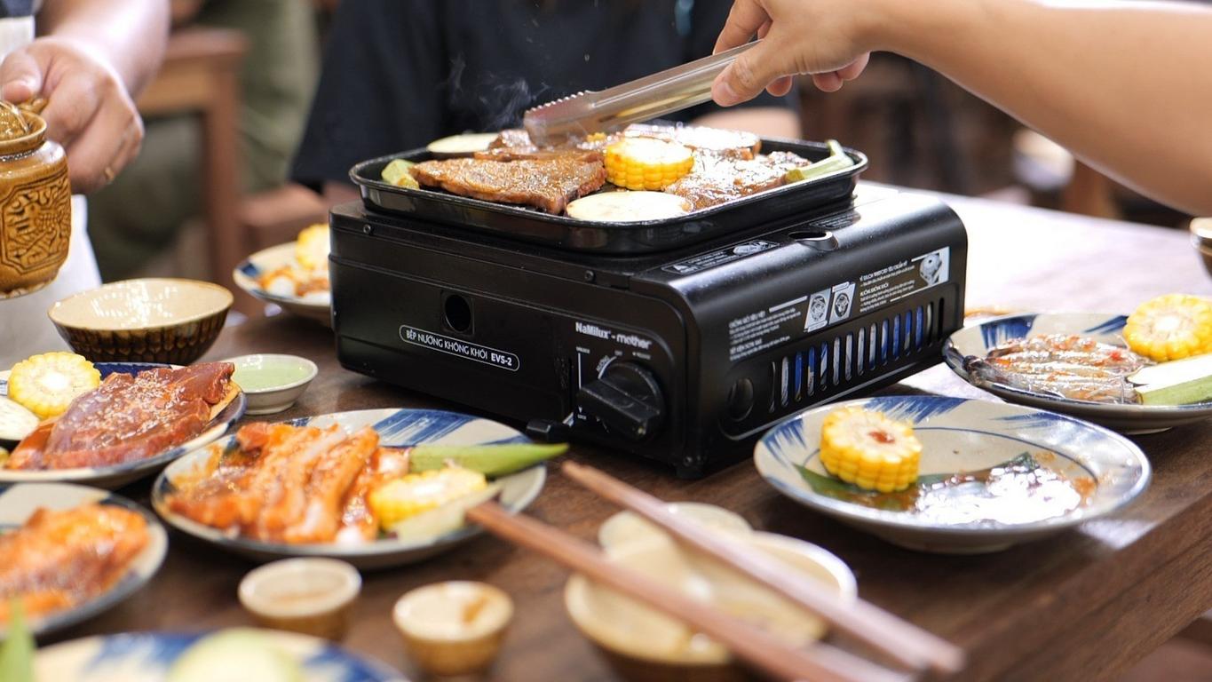 Hình ảnh thực tế Bếp lẩu nướng gas Namilux GS3223F cung cấp bởi Cơ Khí Hải Minh.