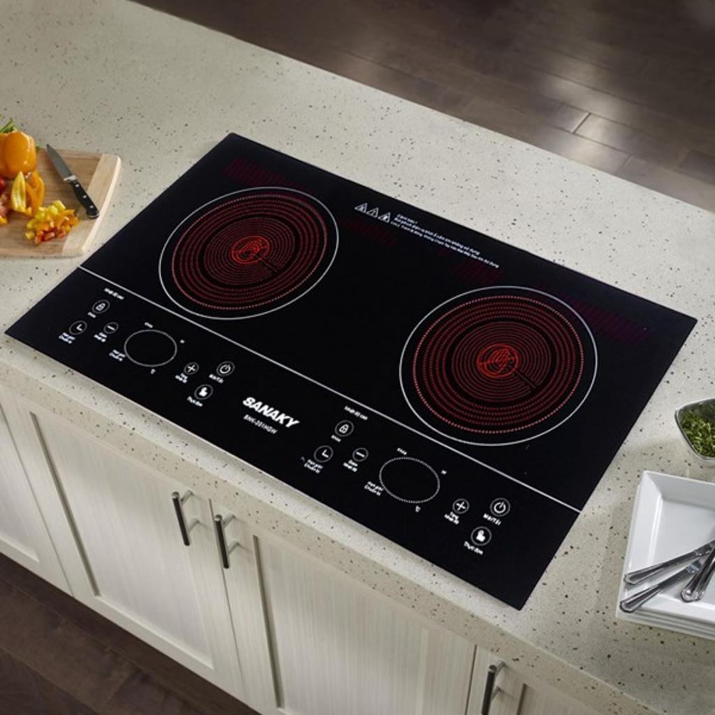 Hình ảnh thực tế Bếp Từ – Hồng ngoại đôi Sanaky VH-2500HGT cung cấp bởi Cơ Khí Hải Minh.