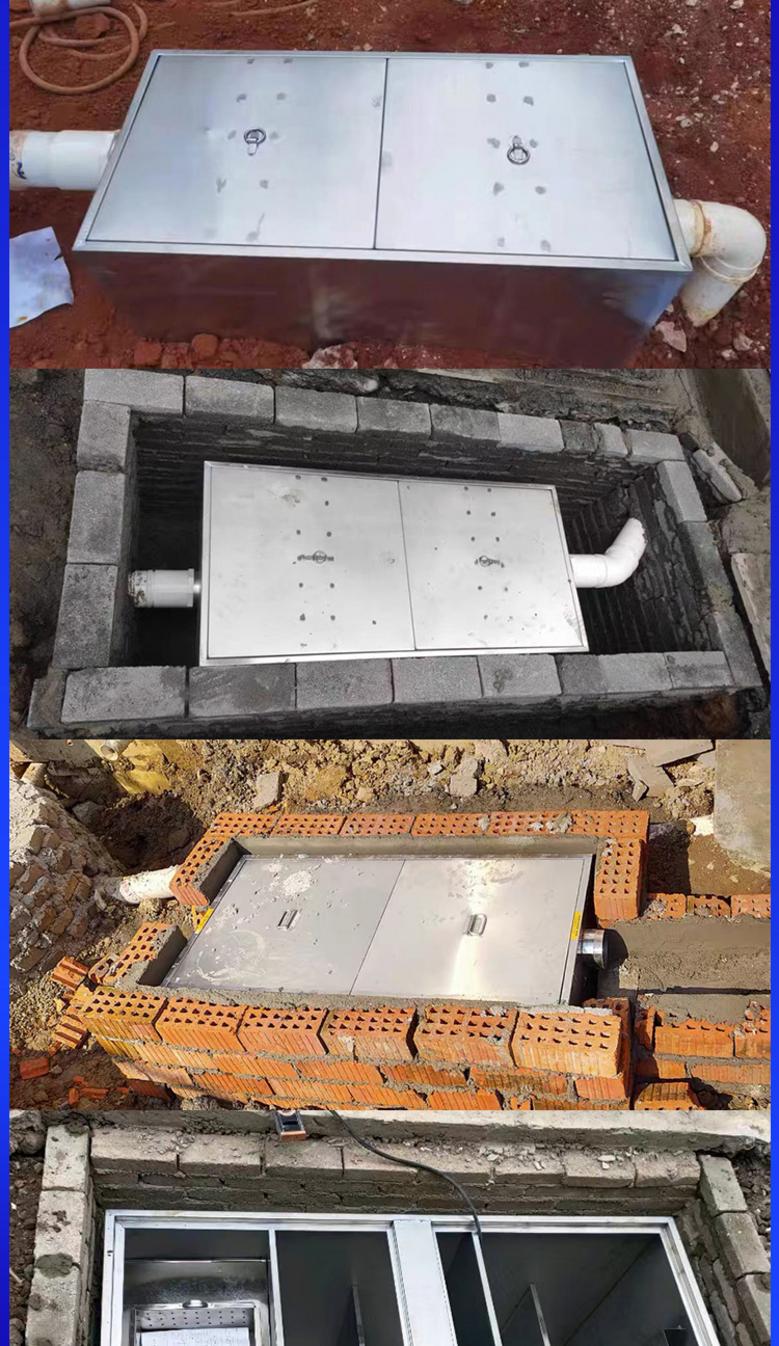 Dùng nivo cân bể trước khi cố định.