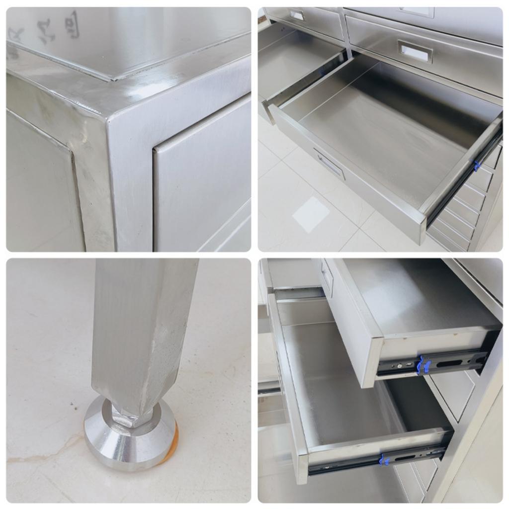 Tủ quầy bếp inox 304 cho bếp trung tâm.