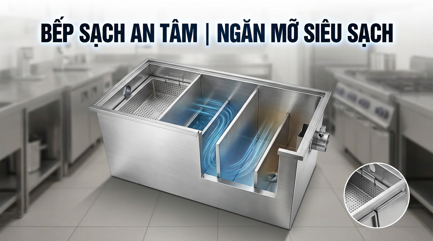 Hướng dẫn chọn dung tích bể tách mỡ phù hợp