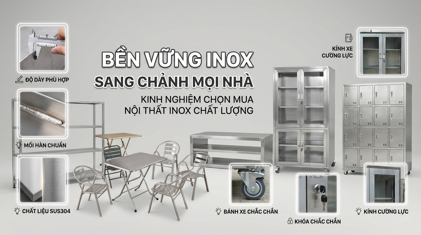 Kinh nghiệm chọn mua Nội thất Inox chất lượng