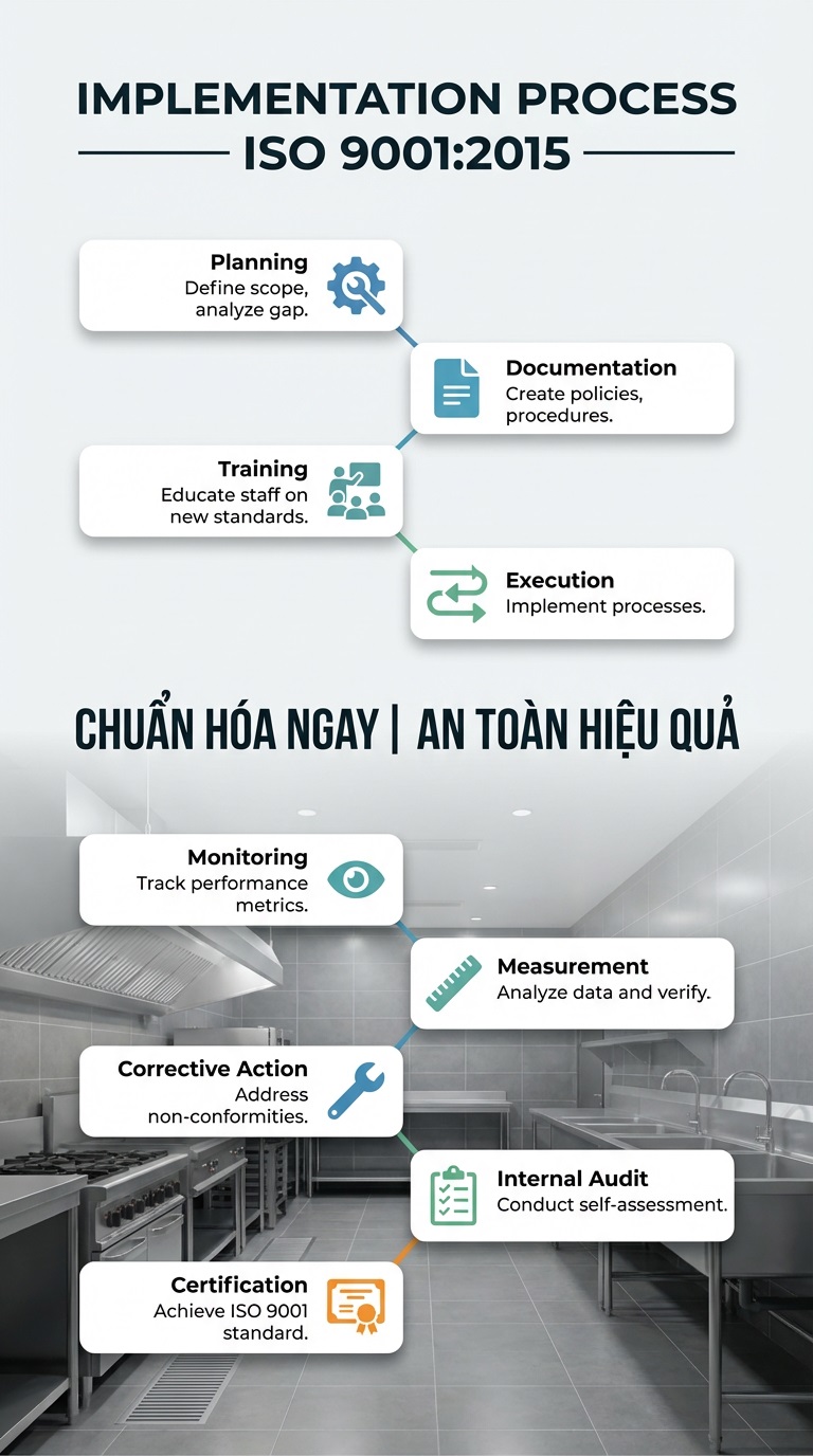 Quy trình triển khai 9 bước (chuẩn hóa theo ISO 90012015)