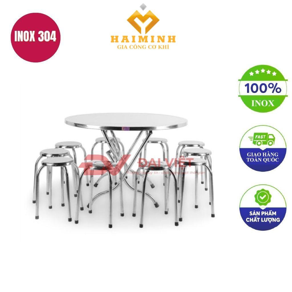 Bộ bàn ăn inox 4 ghế