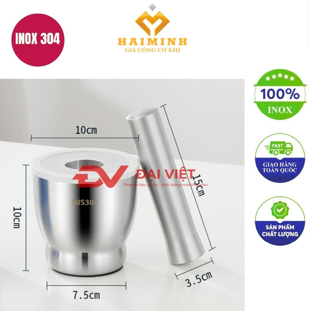 bộ cối chày inox 10x10cm