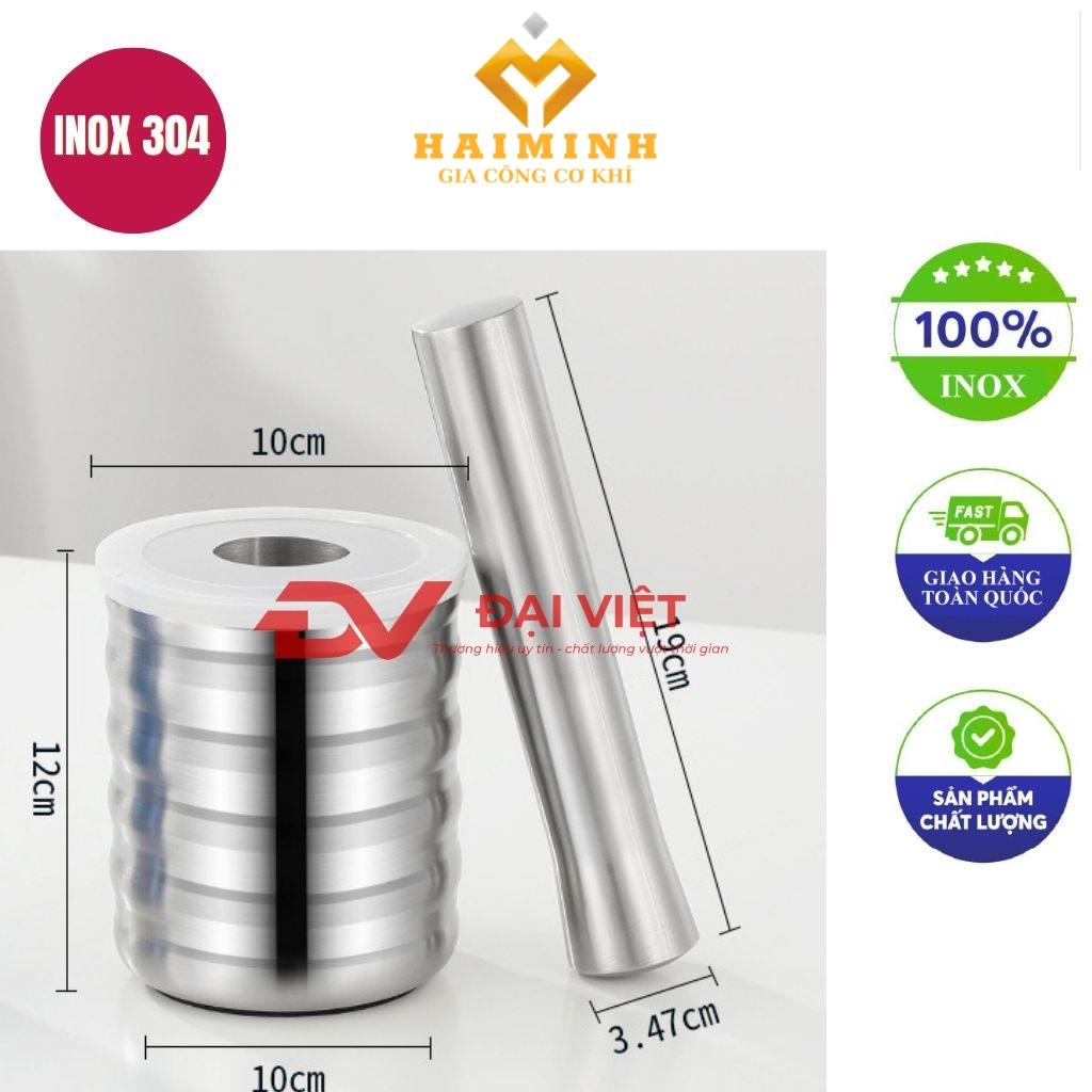 bộ cối chày inox 10x12cm