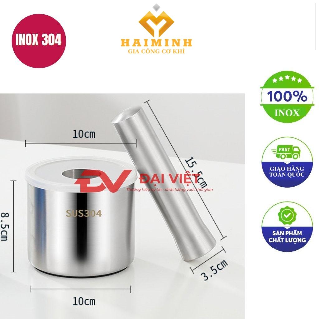 bộ cối chày inox 10x8.5cm
