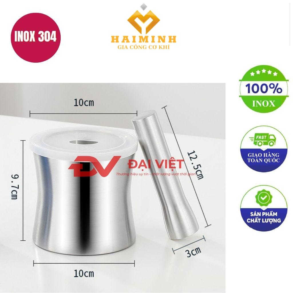 bộ cối chày inox 10x9.7cm