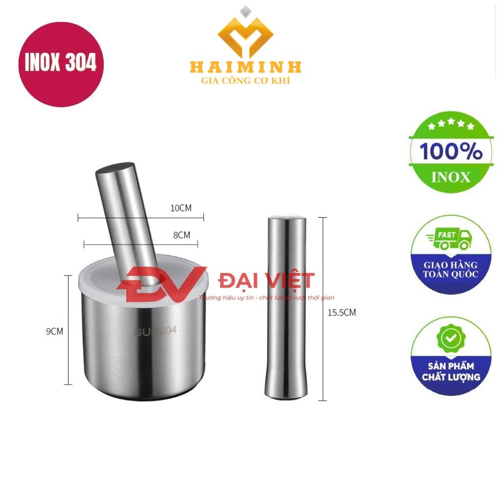 bộ cối chày inox 10x9cm