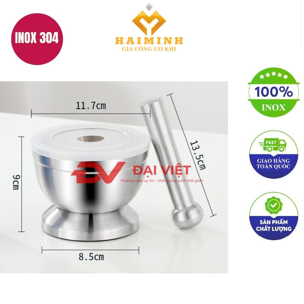 bộ cối chày inox 11.7x9cm