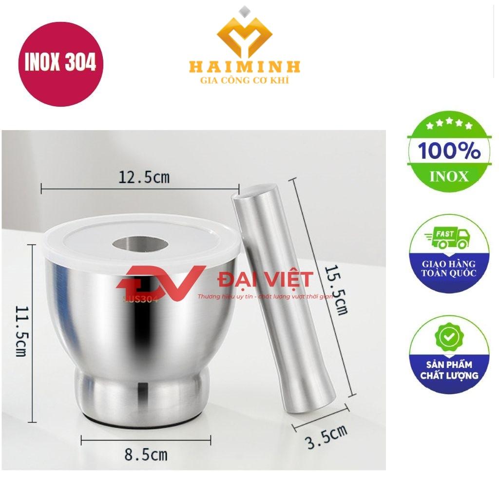 bộ cối chày inox 12.5x11.5cm