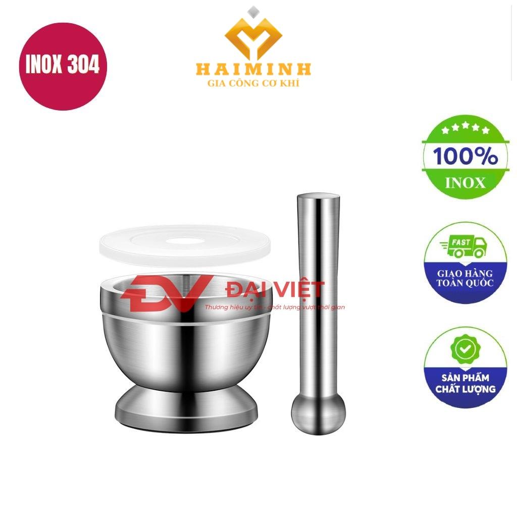 bộ cối chày inox 12.5x8cm