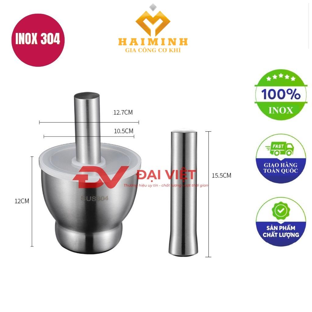 bộ cối chày inox 12.7x12cm