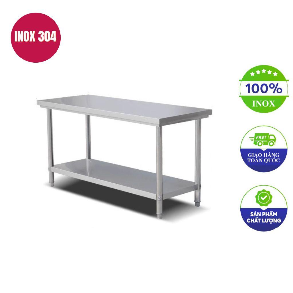 Bàn bếp inox 2 tầng 100x60x80cm