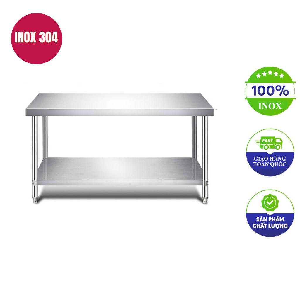 Bàn bếp inox 2 tầng 180x26x80cm