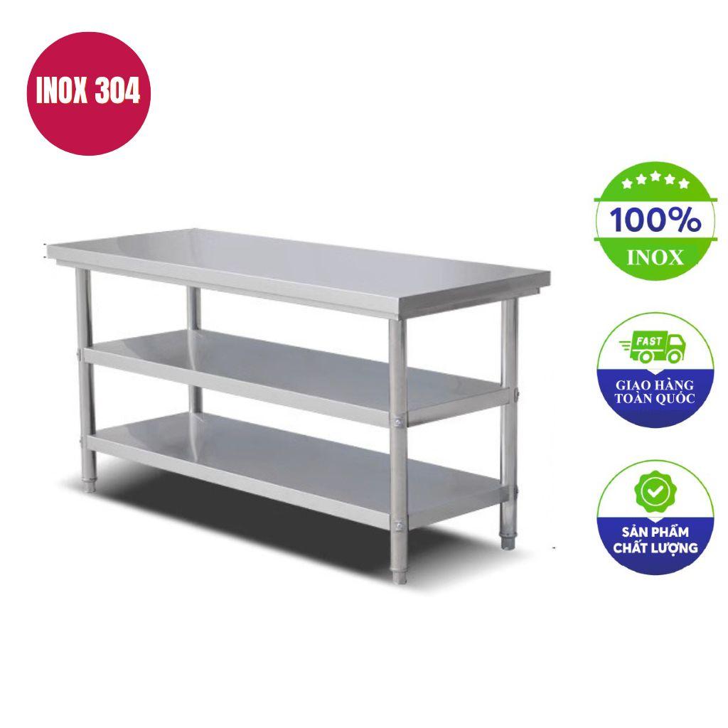 Bàn bếp inox 3 tầng 60x40x85cm