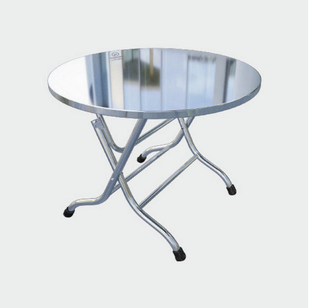 Chi tiết cấu tạo và tính năng của bàn ăn inox tròn xếp gọn