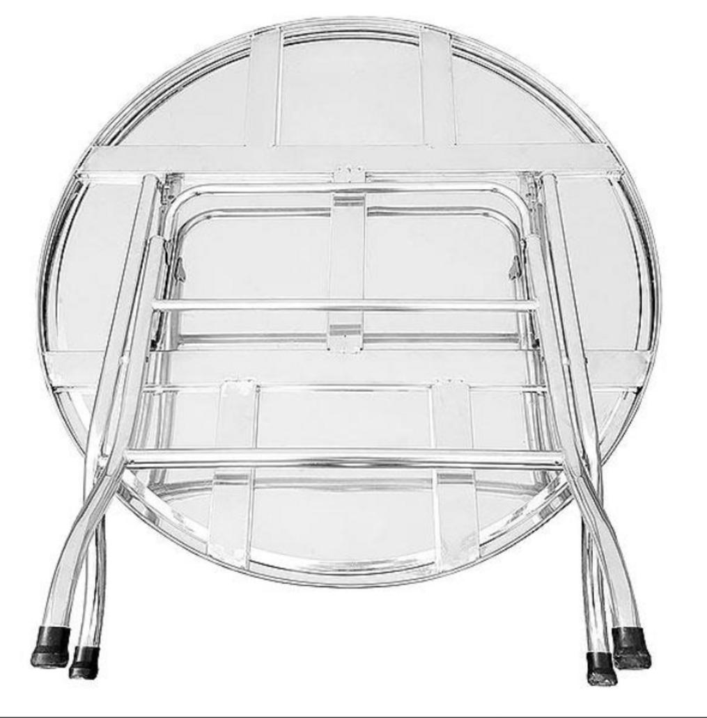 Bàn ăn xếp gọn inox — Thu gọn nhanh, tối ưu không gian căn hộ