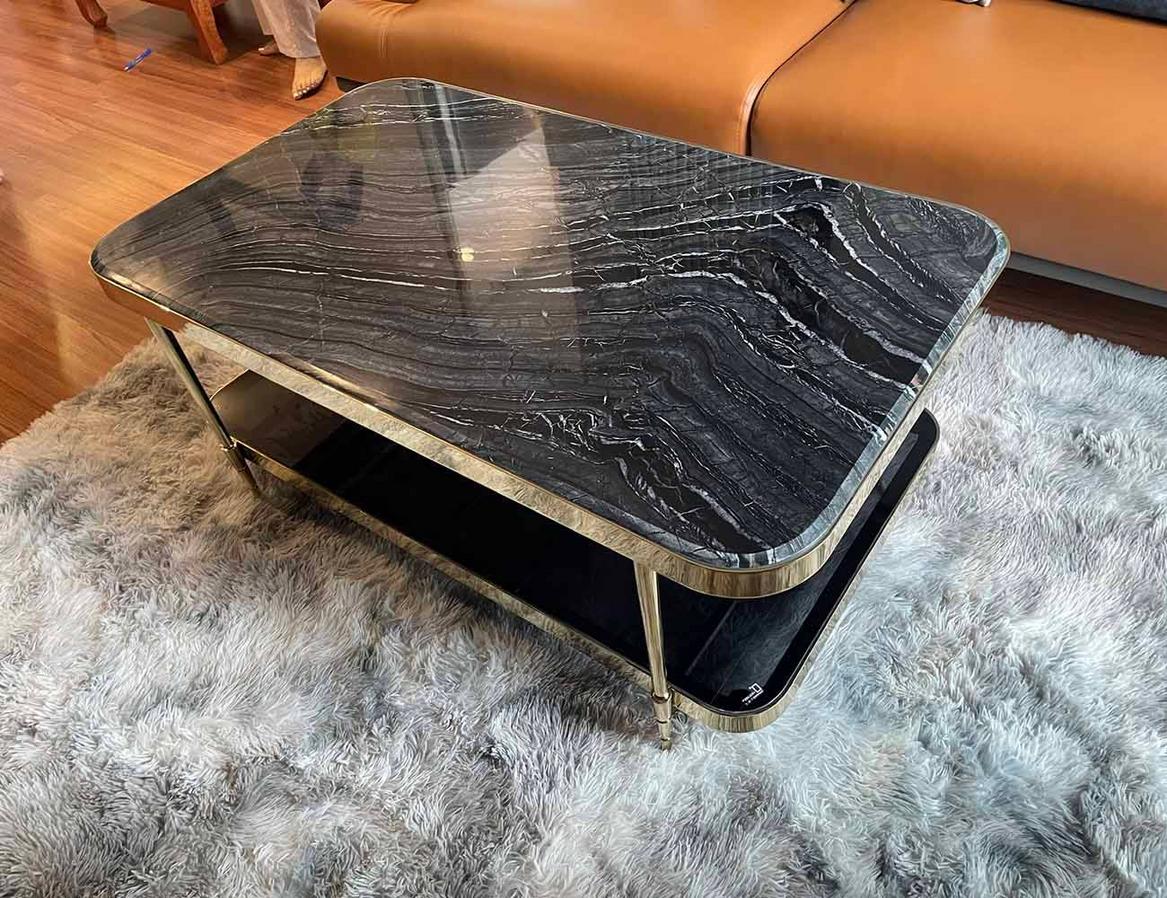 Mặt đá Marble/ Ceramic — vân rõ, lau chùi dễ dàng